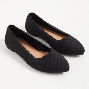 Torrid Black Textured Flats